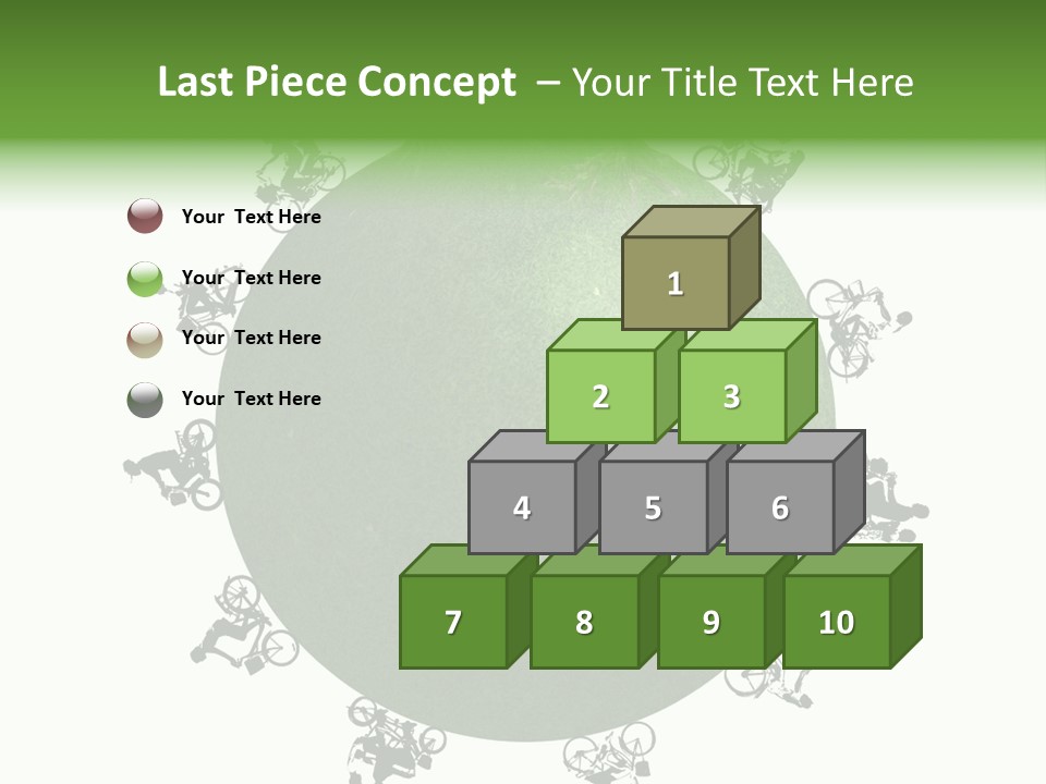 People Relaxing Bicycle PowerPoint Template