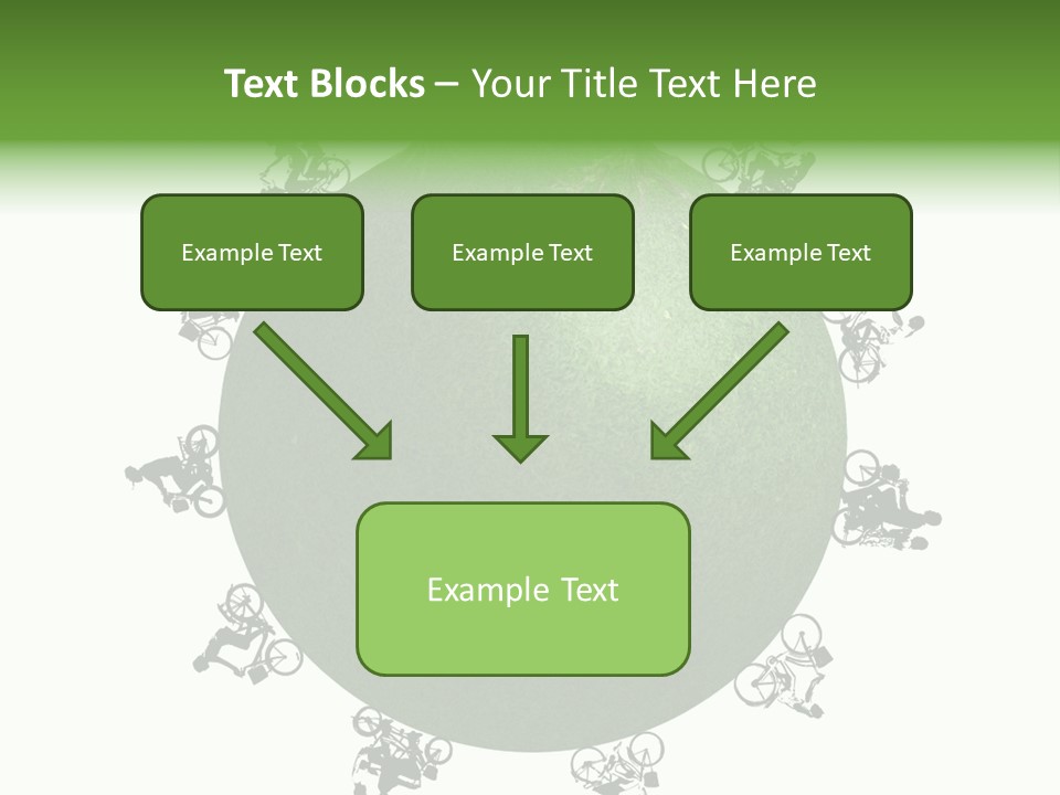 People Relaxing Bicycle PowerPoint Template