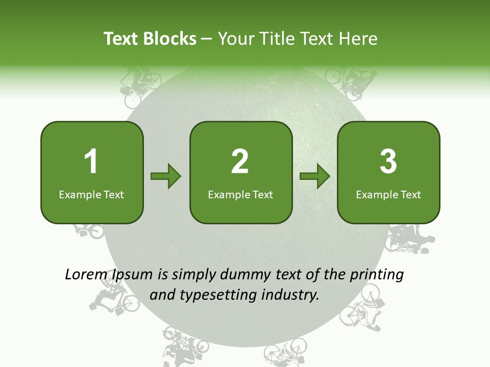 People Relaxing Bicycle PowerPoint Template