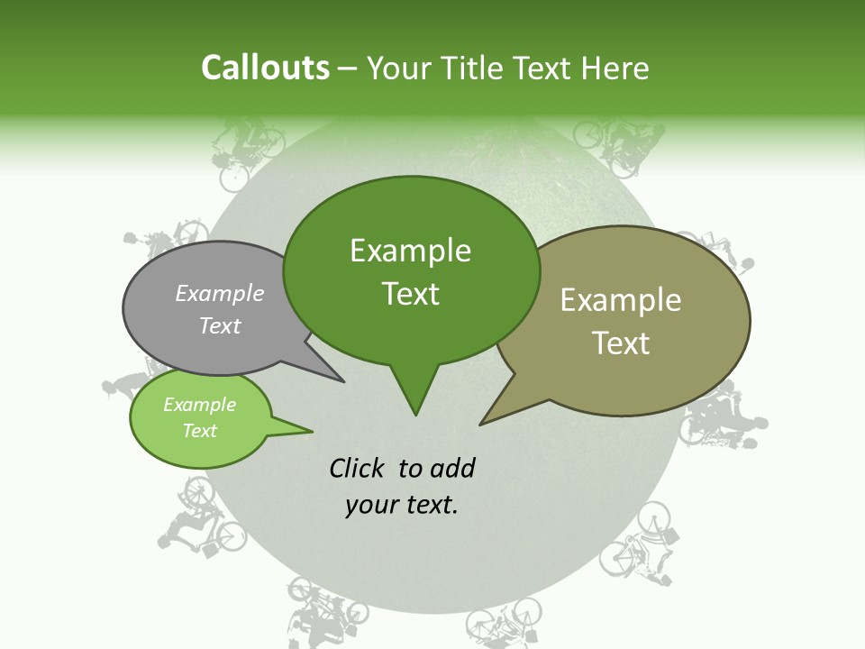 People Relaxing Bicycle PowerPoint Template