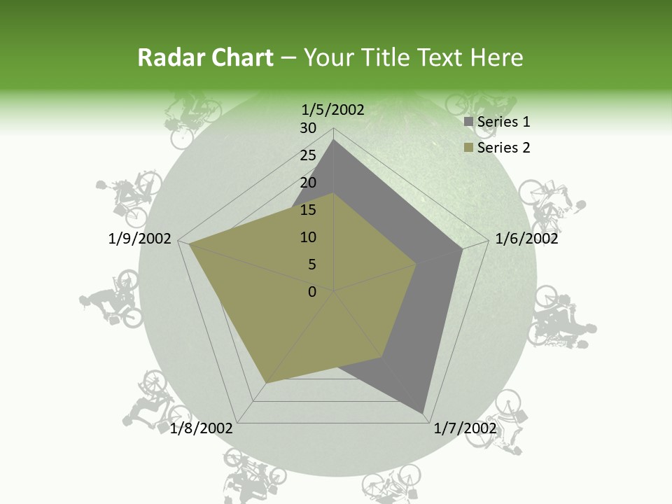 People Relaxing Bicycle PowerPoint Template