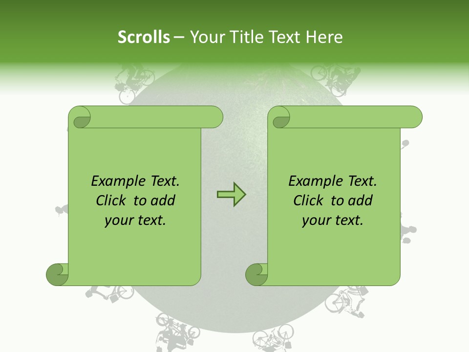 People Relaxing Bicycle PowerPoint Template