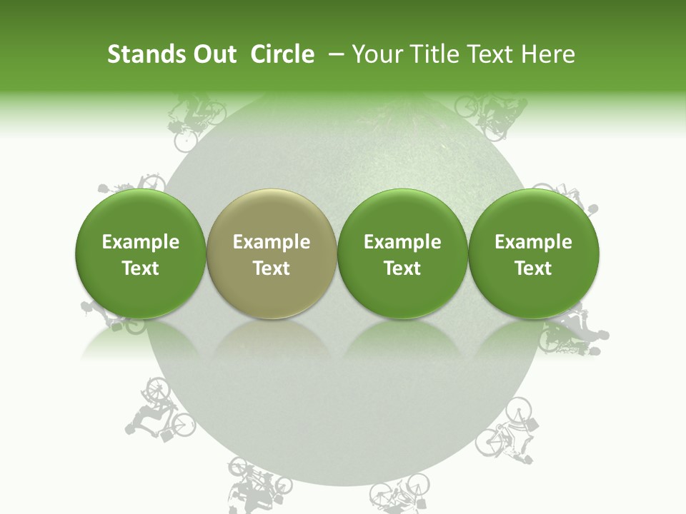 People Relaxing Bicycle PowerPoint Template