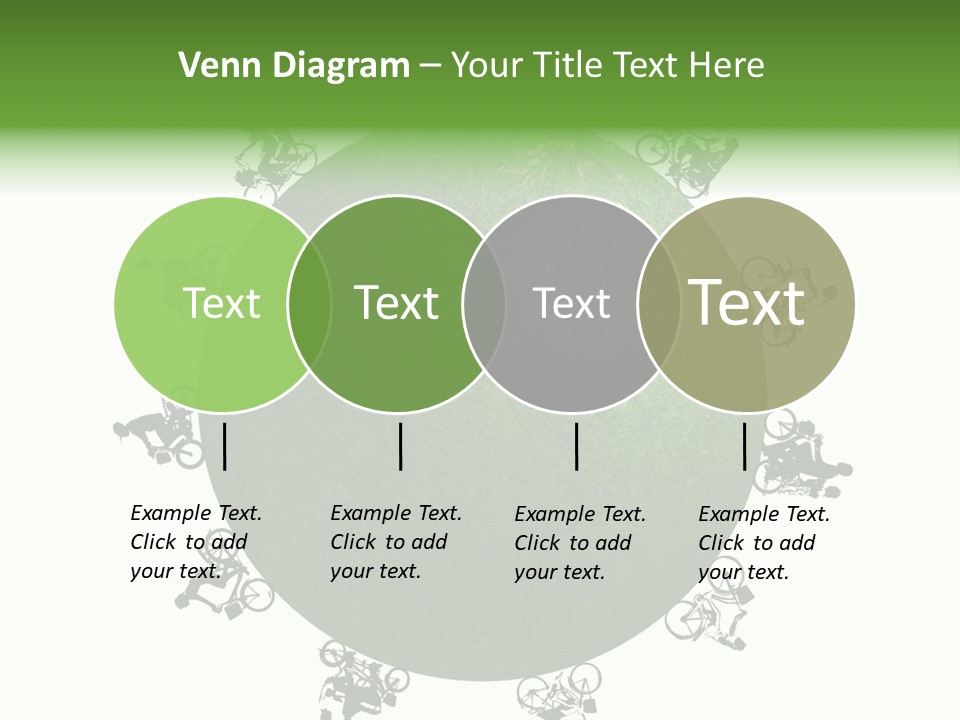 People Relaxing Bicycle PowerPoint Template