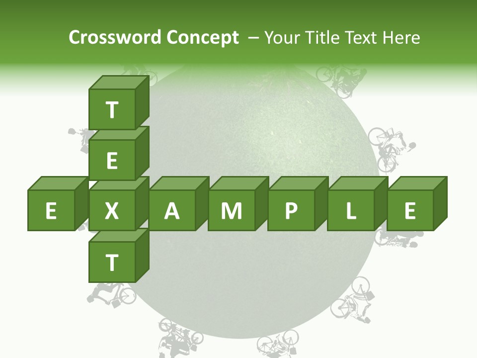 People Relaxing Bicycle PowerPoint Template