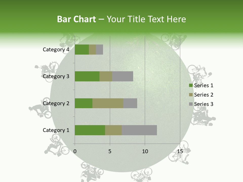 People Relaxing Bicycle PowerPoint Template
