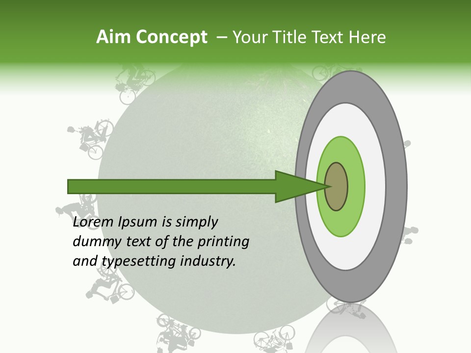 People Relaxing Bicycle PowerPoint Template