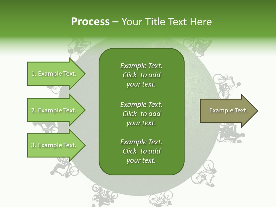 People Relaxing Bicycle PowerPoint Template