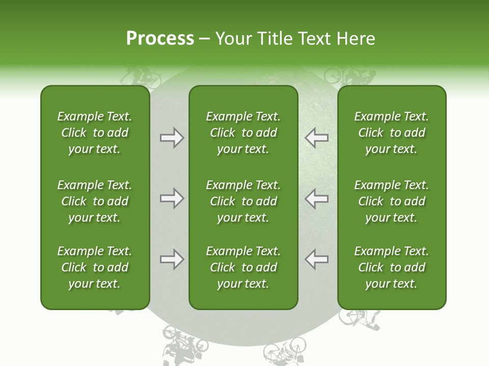 People Relaxing Bicycle PowerPoint Template