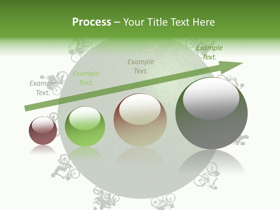 People Relaxing Bicycle PowerPoint Template