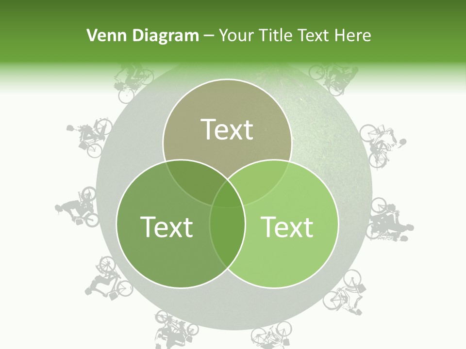 People Relaxing Bicycle PowerPoint Template