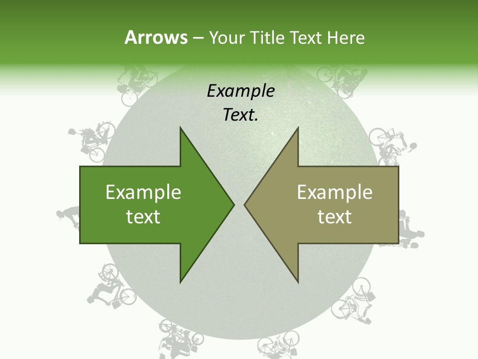 People Relaxing Bicycle PowerPoint Template