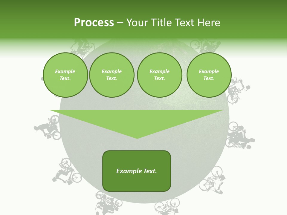 People Relaxing Bicycle PowerPoint Template