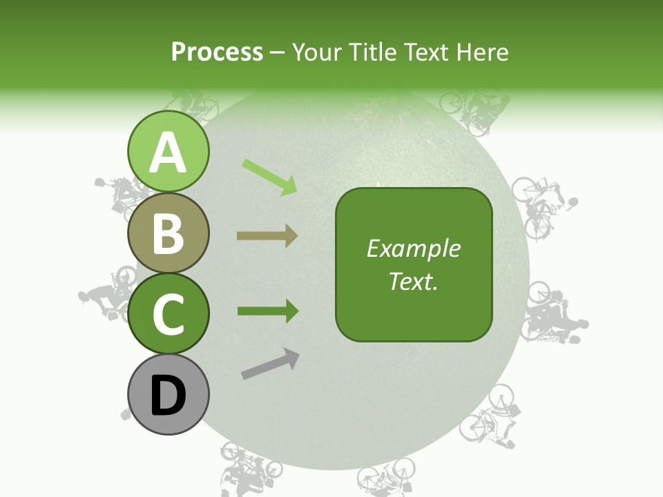 People Relaxing Bicycle PowerPoint Template