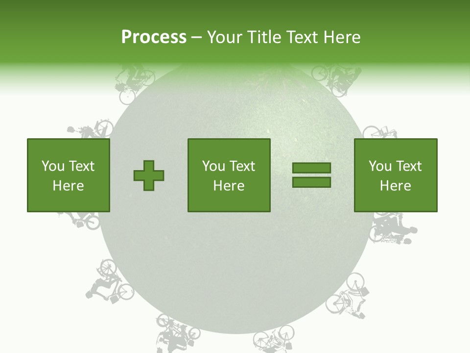 People Relaxing Bicycle PowerPoint Template