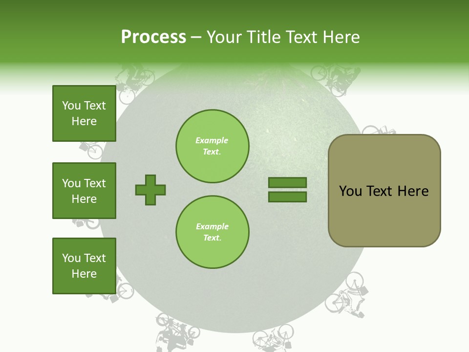 People Relaxing Bicycle PowerPoint Template