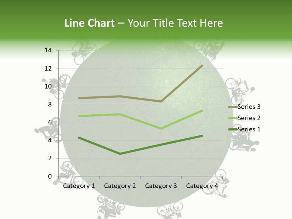 People Relaxing Bicycle PowerPoint Template
