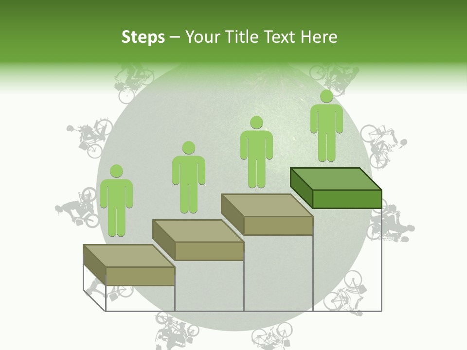 People Relaxing Bicycle PowerPoint Template