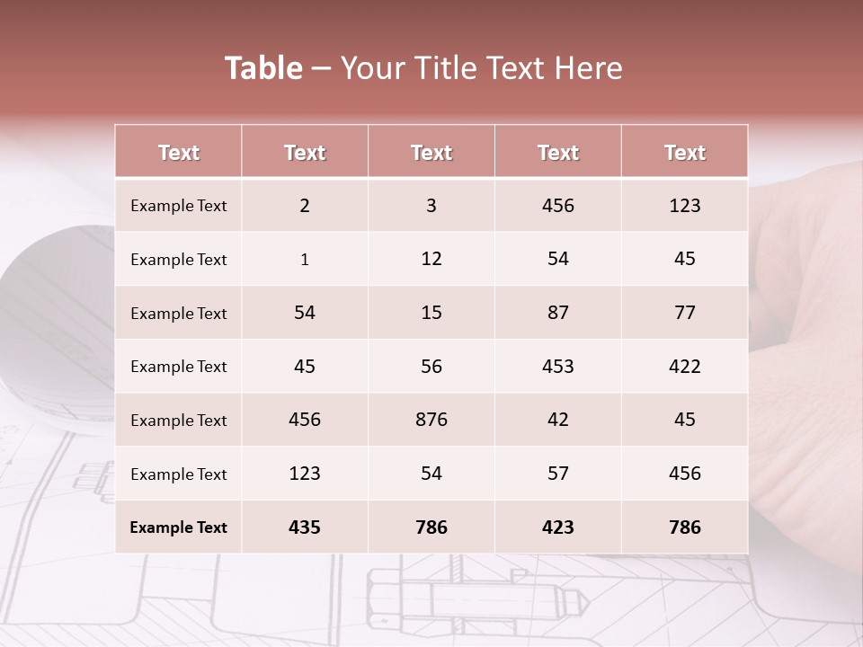 A Hand Holding A Pair Of Scissors Over A Blueprint PowerPoint Template