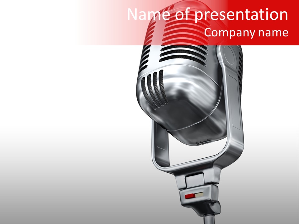 Sing Mic Equipment PowerPoint Template