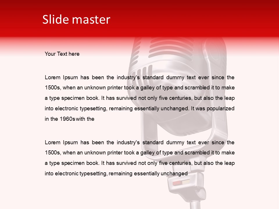 Sing Mic Equipment PowerPoint Template