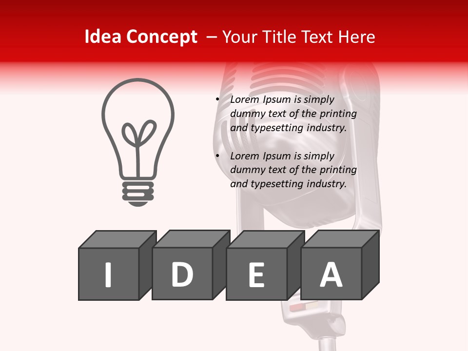 Sing Mic Equipment PowerPoint Template