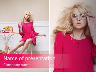 Two Elegance Women PowerPoint Template