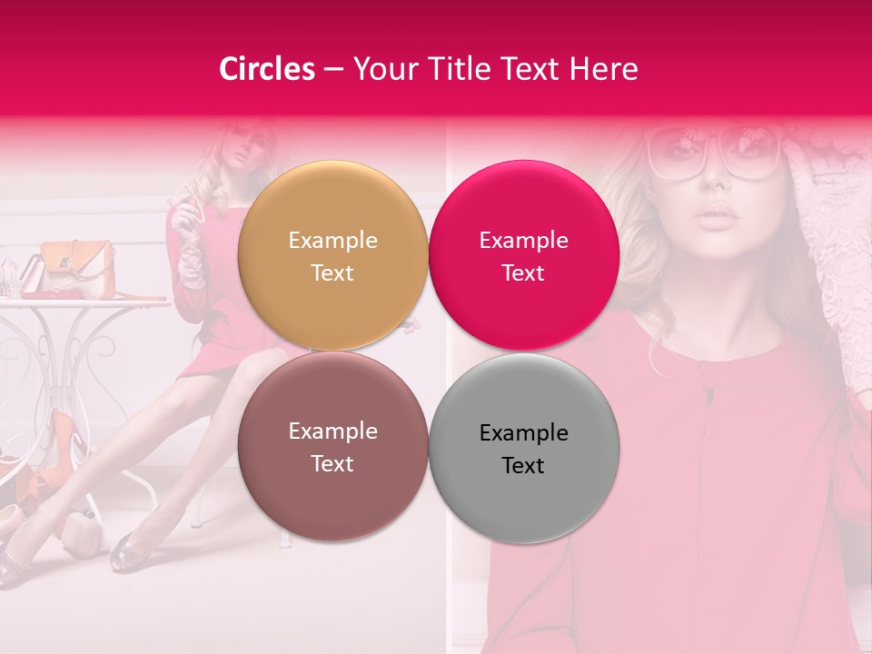 Two Elegance Women PowerPoint Template