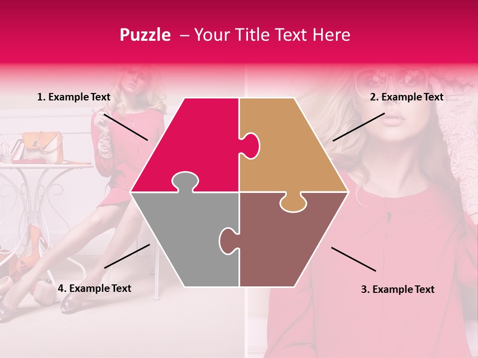 Two Elegance Women PowerPoint Template