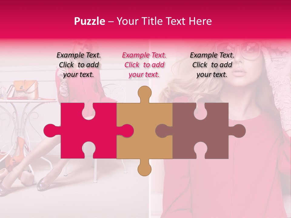 Two Elegance Women PowerPoint Template