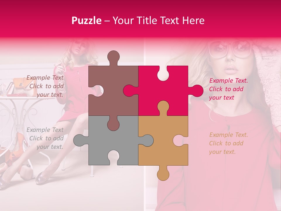 Two Elegance Women PowerPoint Template