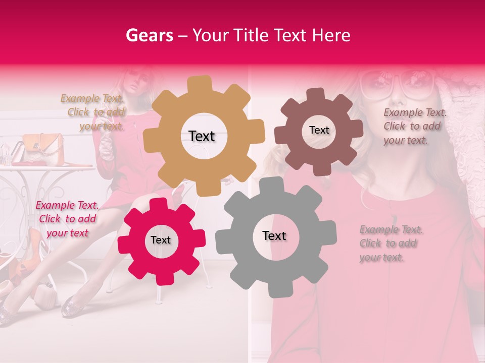 Two Elegance Women PowerPoint Template