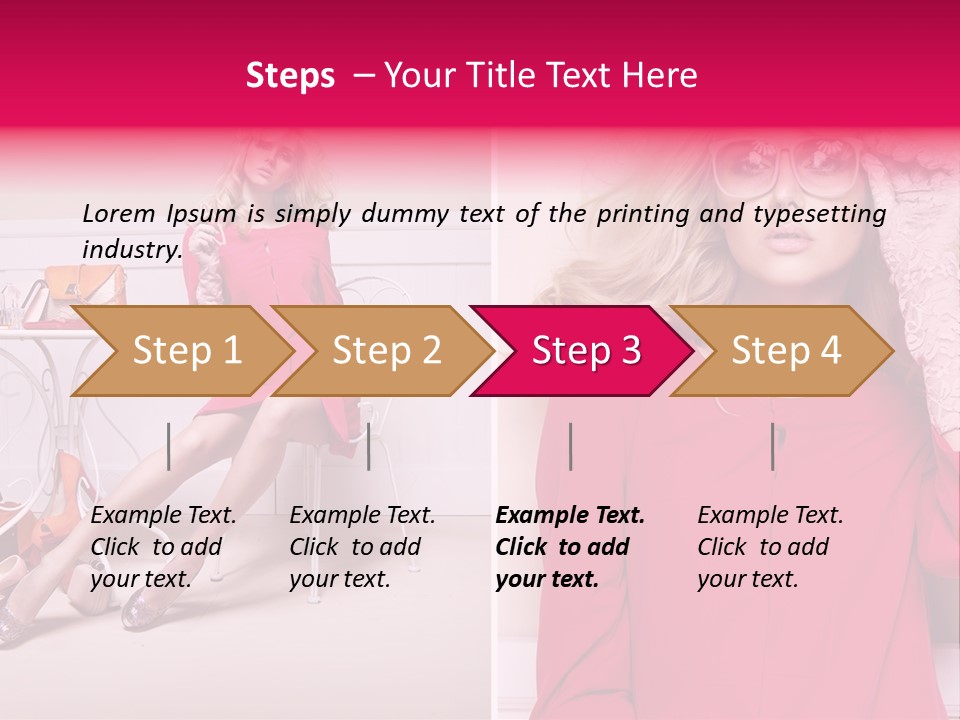 Two Elegance Women PowerPoint Template