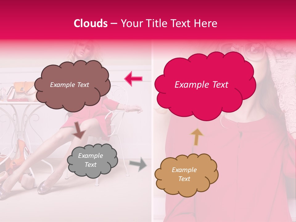 Two Elegance Women PowerPoint Template