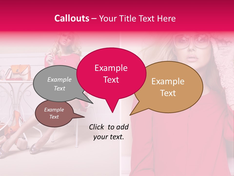 Two Elegance Women PowerPoint Template