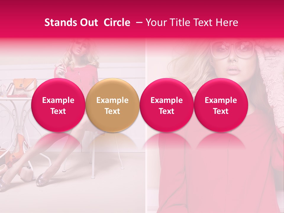 Two Elegance Women PowerPoint Template