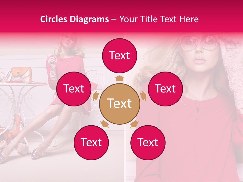 Two Elegance Women PowerPoint Template