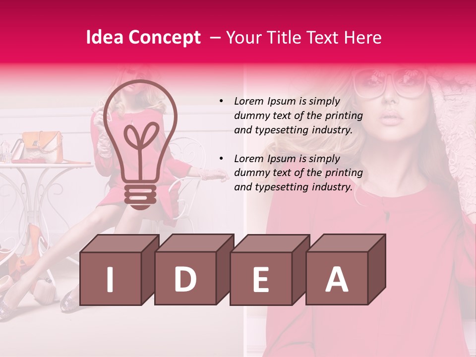 Two Elegance Women PowerPoint Template