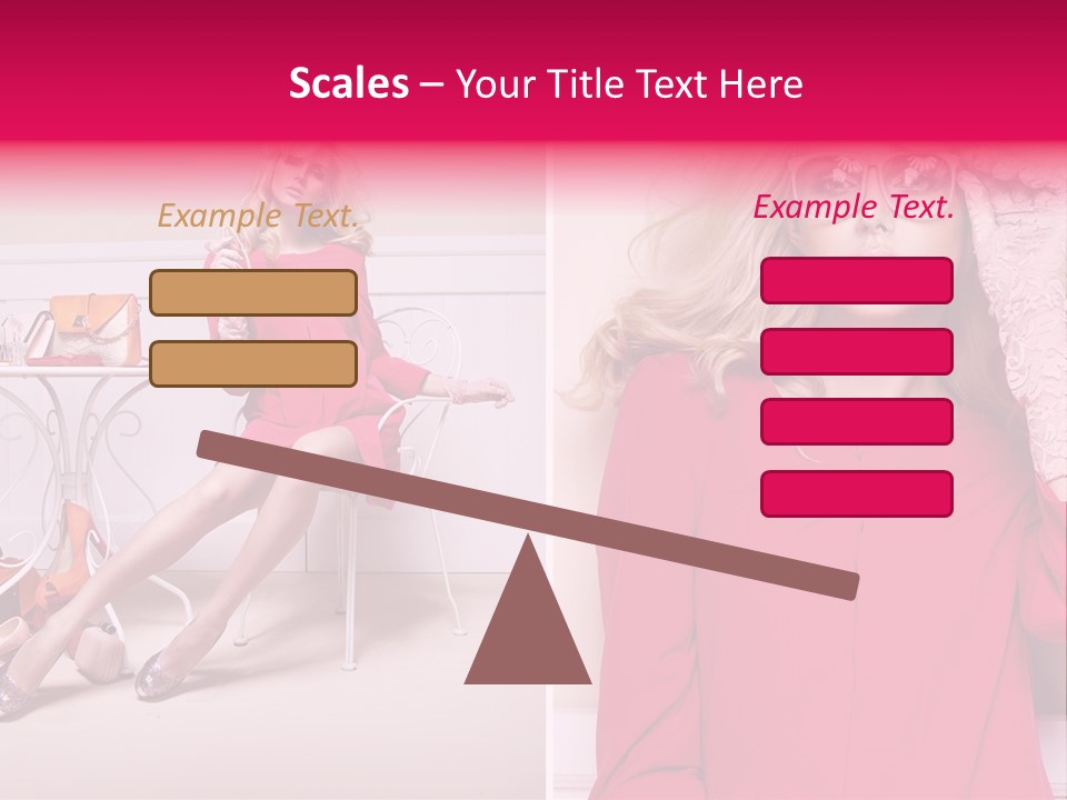 Two Elegance Women PowerPoint Template