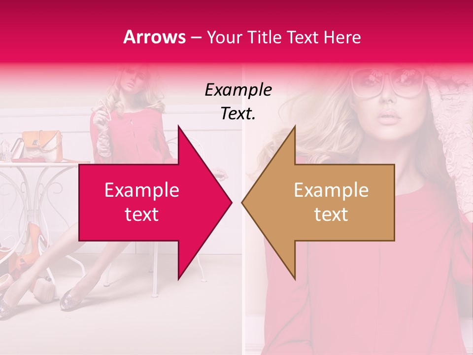 Two Elegance Women PowerPoint Template