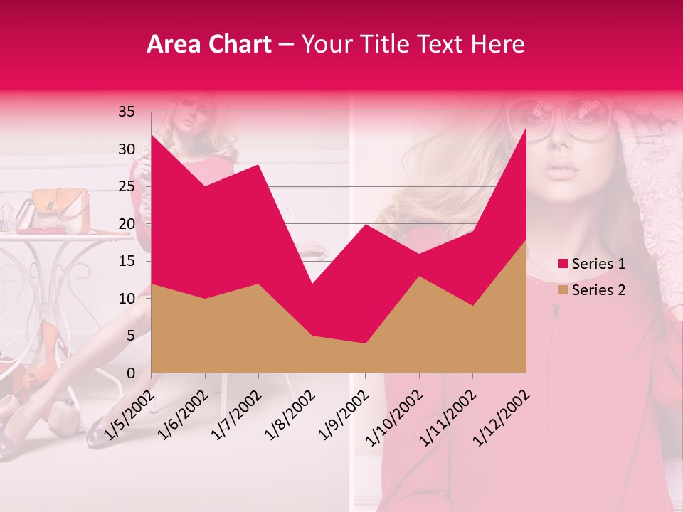 Two Elegance Women PowerPoint Template