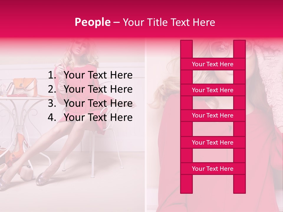 Two Elegance Women PowerPoint Template