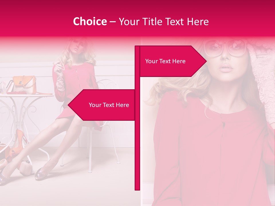 Two Elegance Women PowerPoint Template