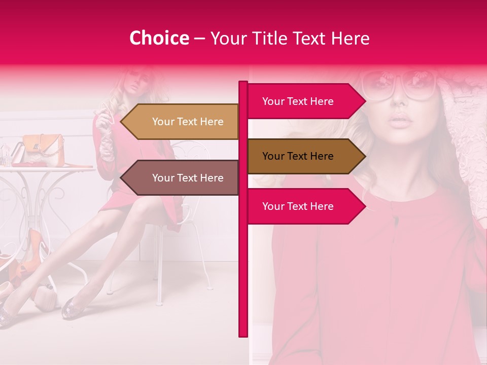 Two Elegance Women PowerPoint Template