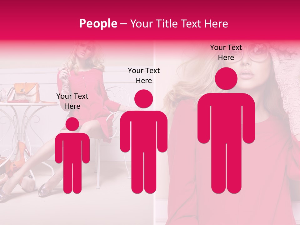 Two Elegance Women PowerPoint Template