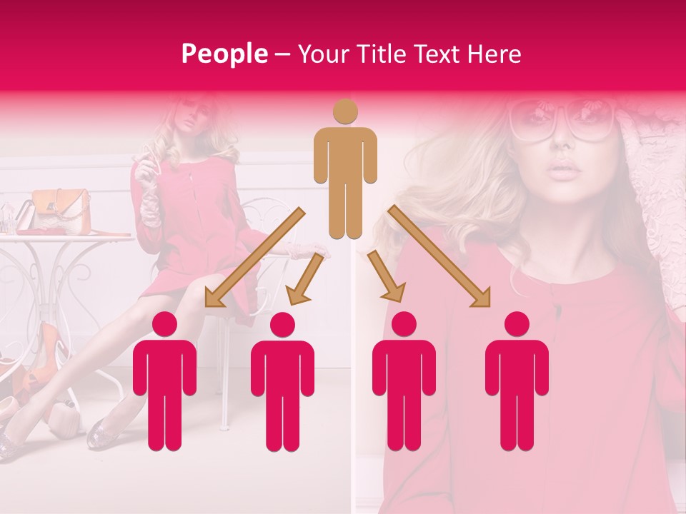 Two Elegance Women PowerPoint Template