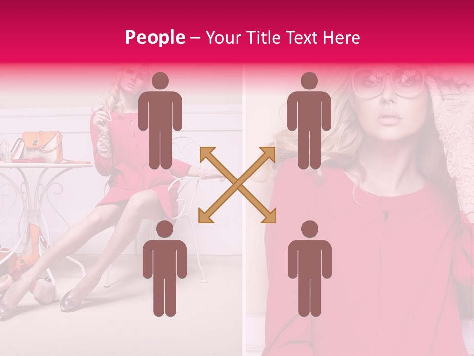 Two Elegance Women PowerPoint Template