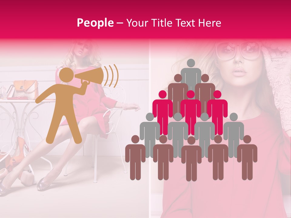 Two Elegance Women PowerPoint Template