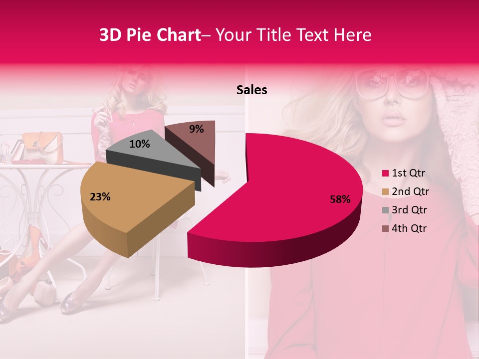 Two Elegance Women PowerPoint Template