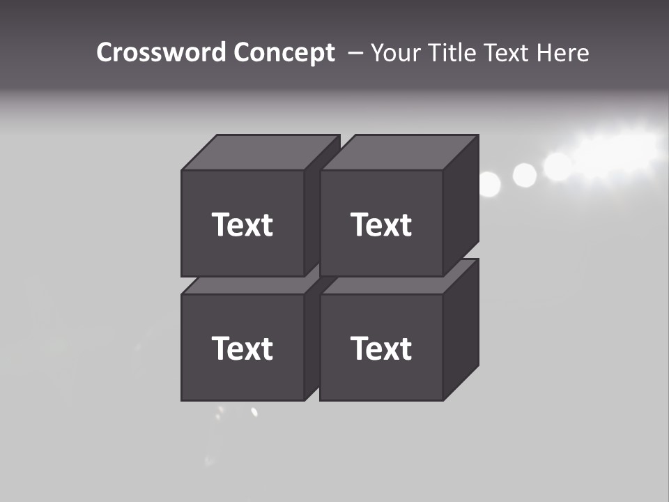 A Microphone In Front Of A Stage With Spotlights PowerPoint Template